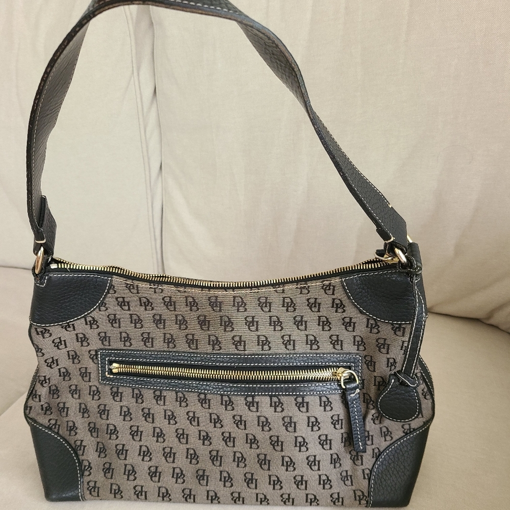 Authentic Dooney & Bourke navy blue leather purse